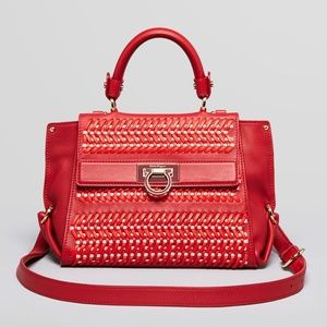 Salvatore Ferragamo red leather bag NEW